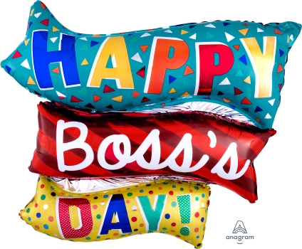 Pkg. Happy Boss's Day Flags 32"